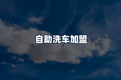 自助洗车加盟